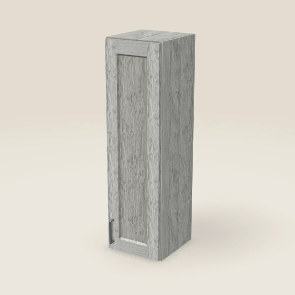 12" Wall Cabinet — 42" High — Nova Light Grey, 3D picture