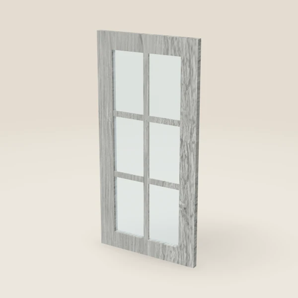 Puerta de vidrio con parteluces para W1530 (14½" × 29-5/16"), imagen en 3D