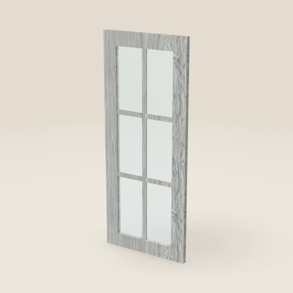 Puerta de vidrio con parteluces para W1536 (14½" × 35-5/16"), imagen en 3D
