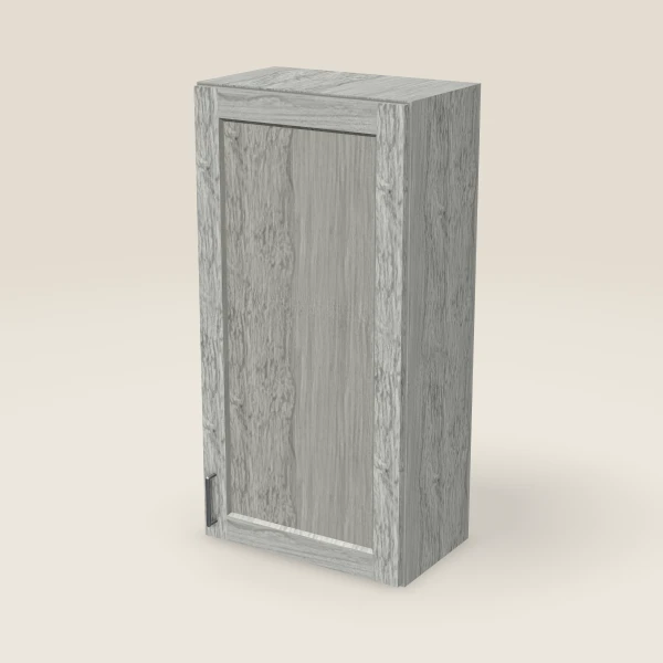 21" Wall Cabinet — 42" High — Nova Light Grey, 3D picture