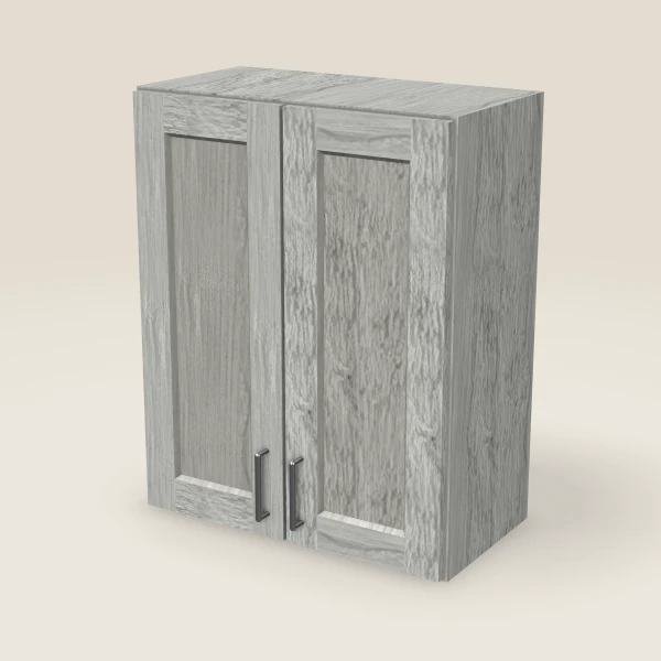 24" Wall Cabinet — 30" High, Double Door — Nova Light Grey, 3D picture