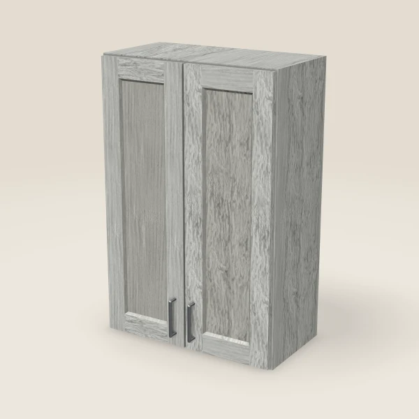 24" Wall Cabinet — 36" High, Double Door — Nova Light Grey, 3D picture