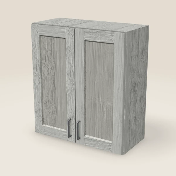 27" Wall Cabinet — 30" High, Double Door — Nova Light Grey, 3D picture