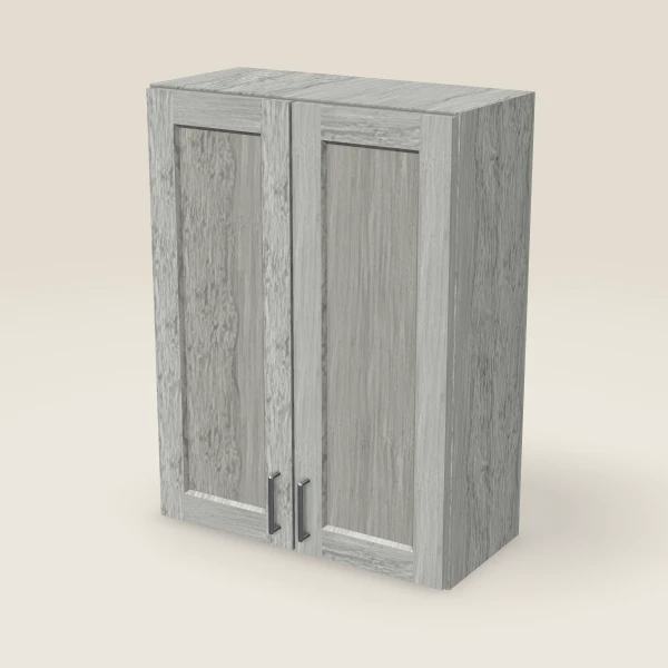 27" Wall Cabinet — 36" High, Double Door — Nova Light Grey, 3D picture