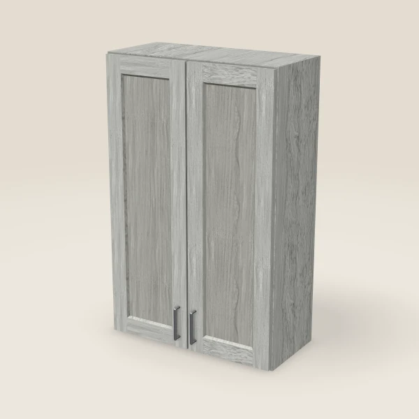 27" Wall Cabinet — 42" High, Double Door, 3D picture