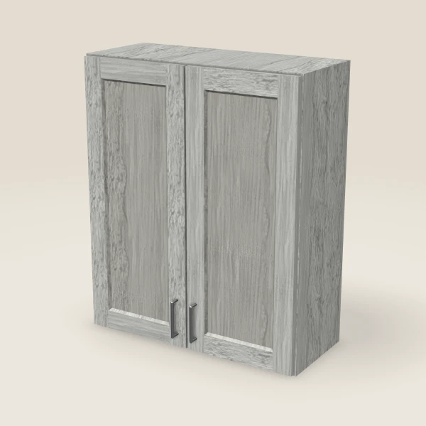 30" Wall Cabinet — 36" High, Double Door — Nova Light Grey, 3D picture