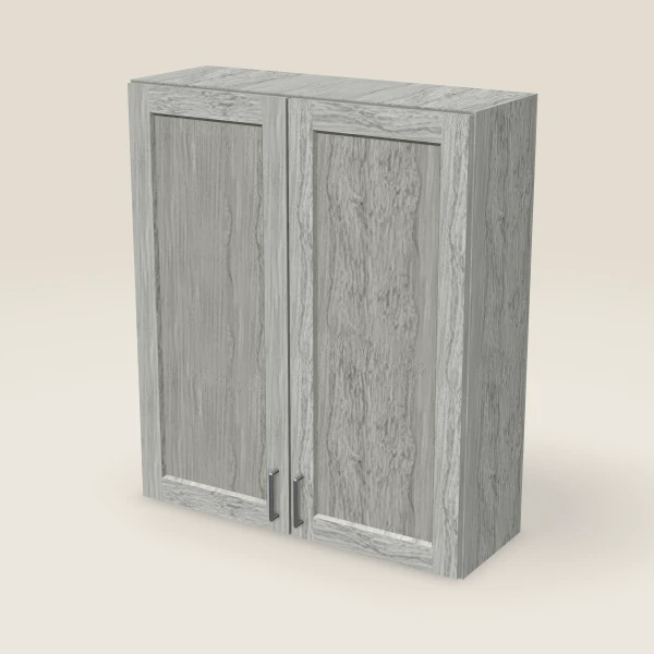 36" Wall Cabinet — 42" High, Double Door — Nova Light Grey, 3D picture