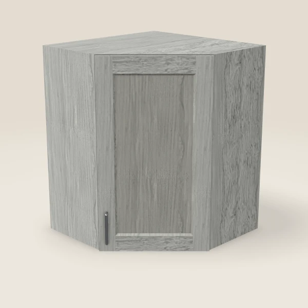 24" Wall Diagonal Corner — 30" High — Nova Light Grey, 3D picture