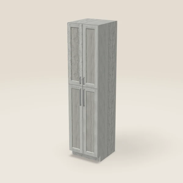 24" Wall Pantry — 96" High — Nova Light Grey, 3D picture