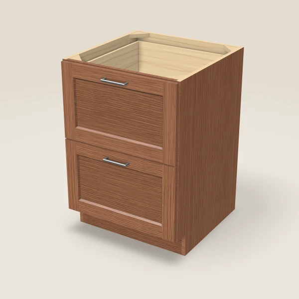 24" 2-Drawer Base, 3D picture