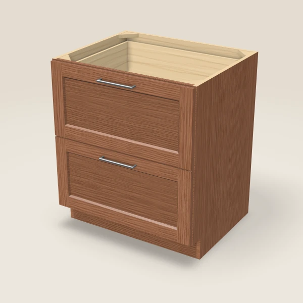 30" 2-Drawer Base — Woodland Brown, 3D picture