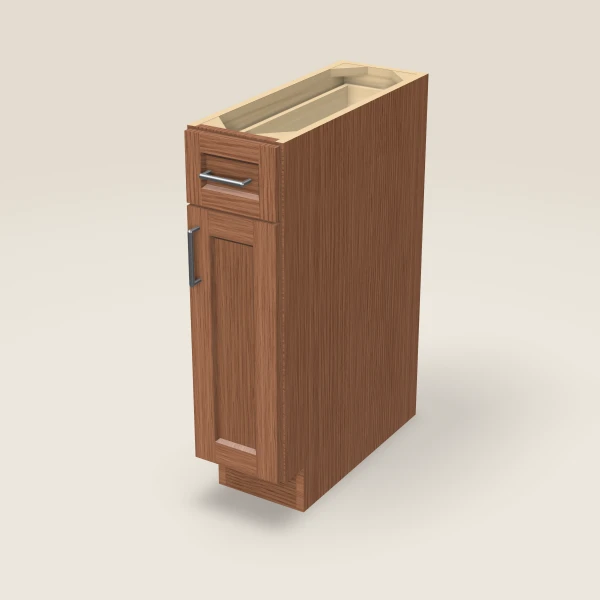 9" Base Cabinet — Woodland Brown, 3D picture