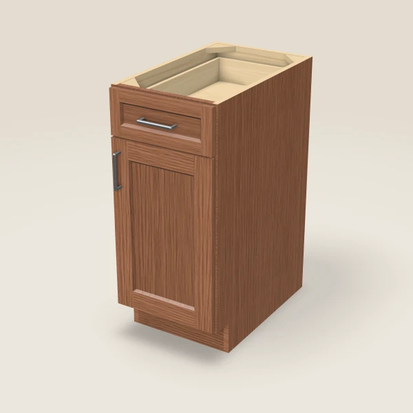 15" Base Cabinet — Woodland Brown, 3D picture