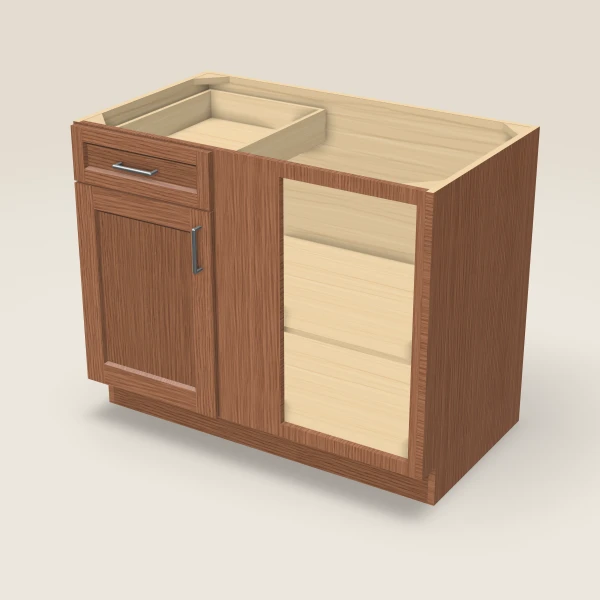 Base Blind Corner — fills 45–48" — Woodland Brown, 3D picture