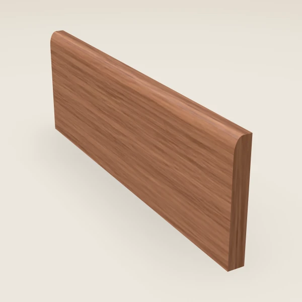 Moldura de rodapié — 4½" × 8' — Woodland Brown, imagen en 3D