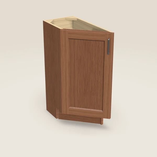 12" Base Transitional — Left — Woodland Brown, 3D picture