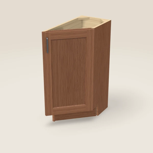 12" Base Transitional — Right — Woodland Brown, 3D picture