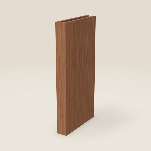 3" Boxed Column, Wall — 30" High, 15" Deep — Woodland Brown, 3D picture