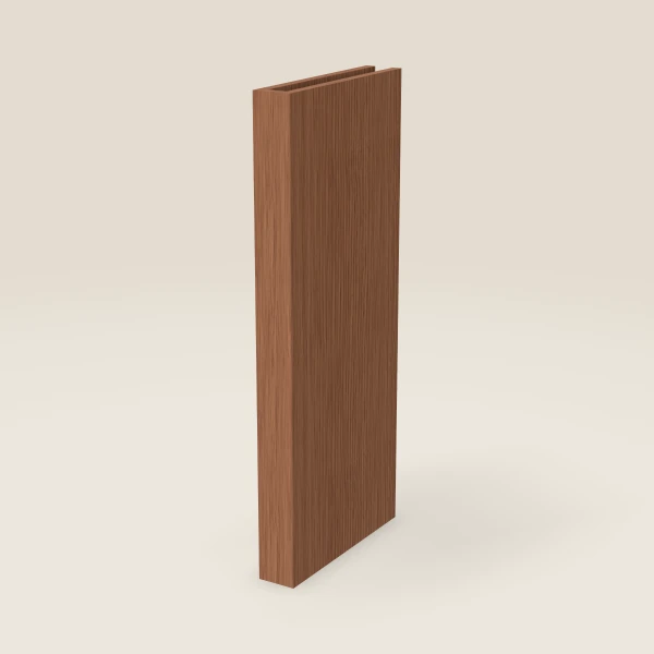 3" Boxed Column, Wall — 36" High, 15" Deep — Woodland Brown, 3D picture