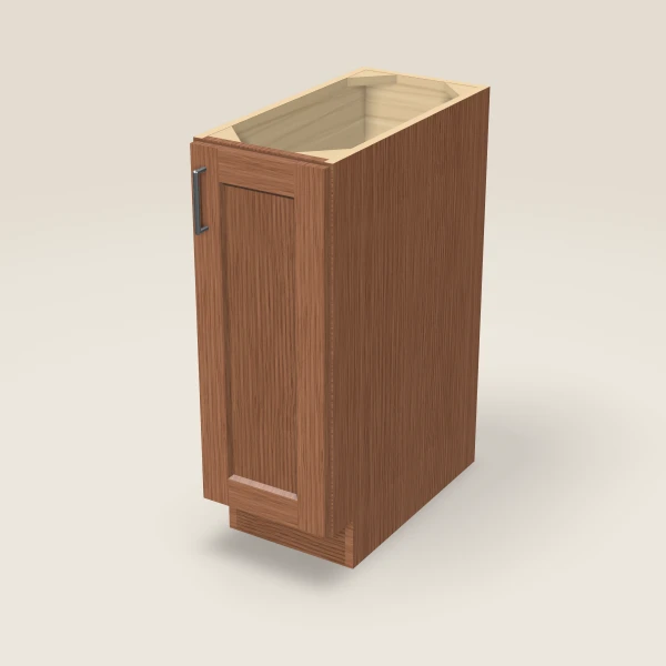 12" Full Height Base Cabinet — Woodland Brown, 3D picture