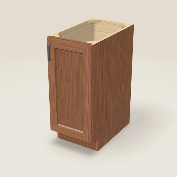 15" Full Height Base Cabinet — Woodland Brown, 3D picture