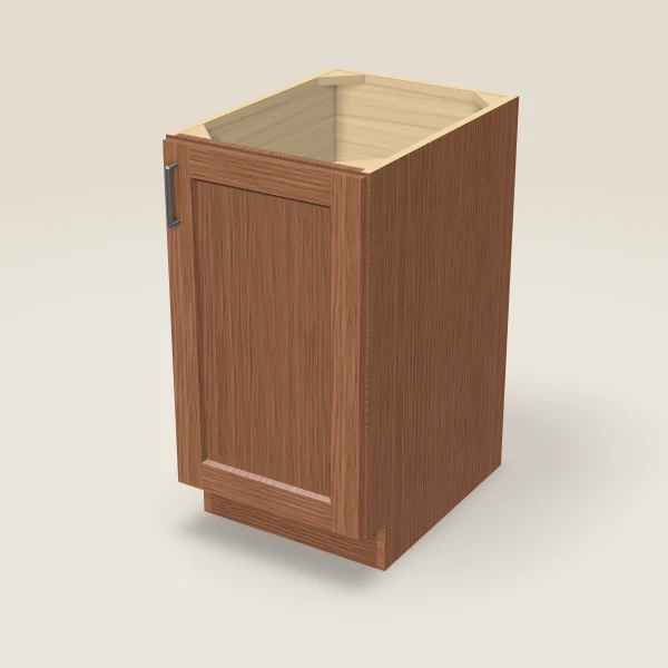 18" Full Height Base Cabinet — Woodland Brown, 3D picture