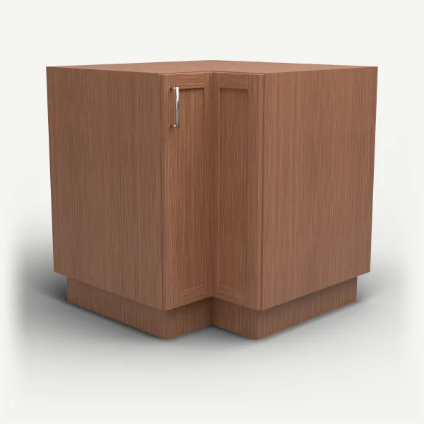 Lazy Susan Corner Cabinet — 33" — Woodland Brown, 3D picture