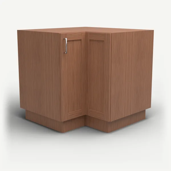 Easy Reach Corner Cabinet, Bi-Fold Door — 36" — Woodland Brown, 3D picture