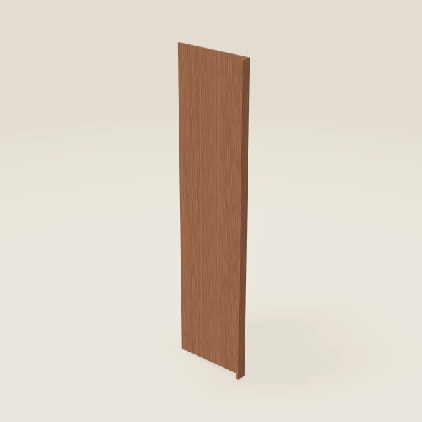 Refrigerator End Panel with 3" Return — 24" × 96" — Woodland Brown, 3D picture