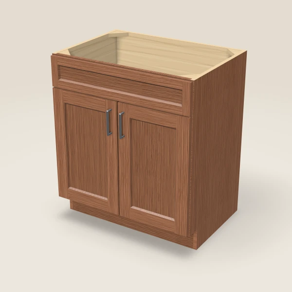 30" Vanity, Doors Only — Woodland Brown, 3D picture