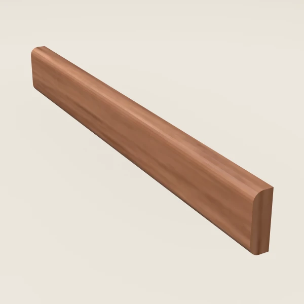 Moldura de ajuste boleada — 8' — Woodland Brown, imagen en 3D