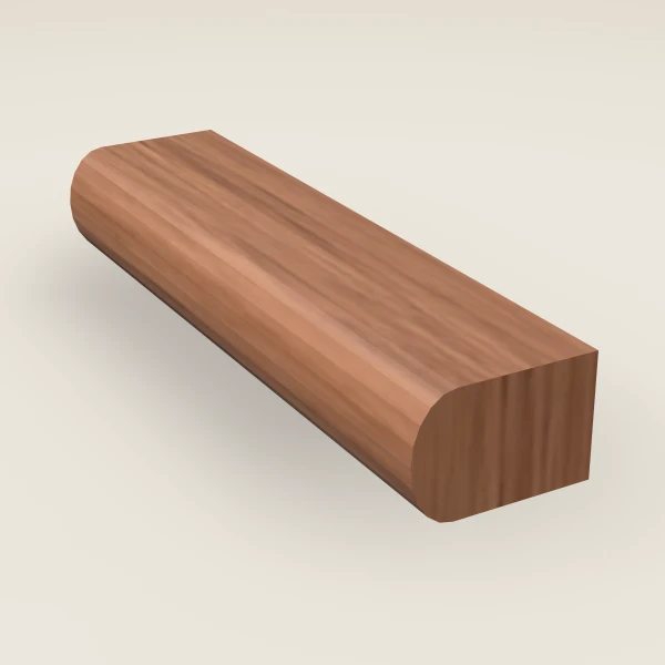 Shaker Light Rail Molding — 96" — Woodland Brown, 3D picture