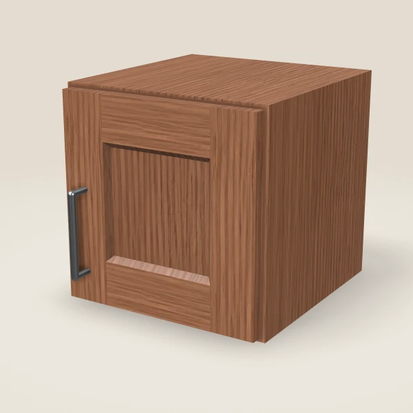 12" Wall Cabinet — 12" High — Woodland Brown, 3D picture