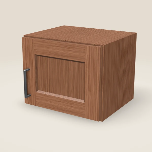 15" Wall Cabinet — 12" High — Woodland Brown, 3D picture