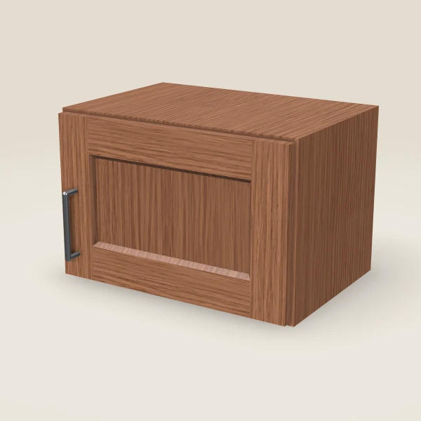 18" Wall Cabinet — 12" High — Woodland Brown, 3D picture