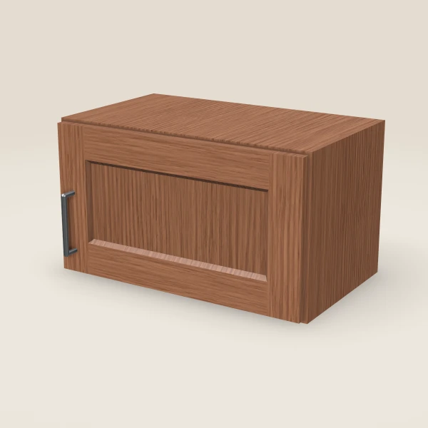 21" Wall Cabinet — 12" High — Woodland Brown, 3D picture