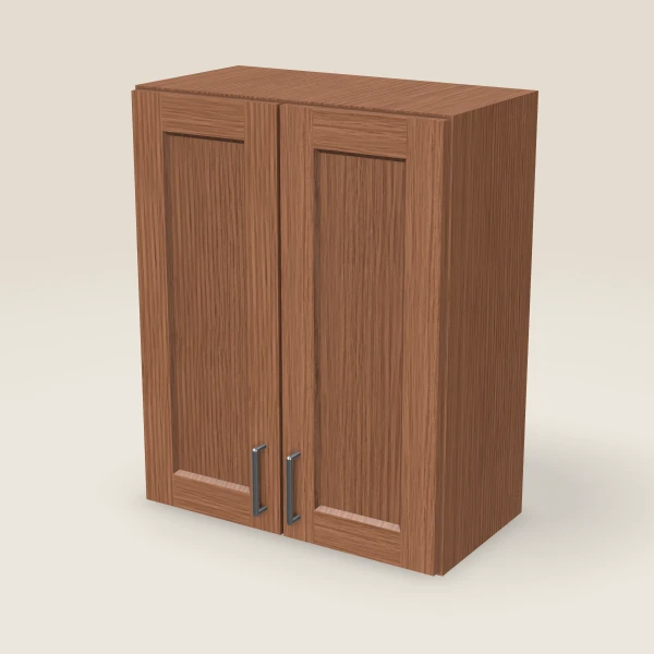 24" Wall Cabinet — 30" High, Double Door — Woodland Brown, 3D picture
