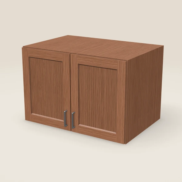 36" Wall Cabinet — 24" High, 24" Deep, Double Door — Woodland Brown, 3D picture