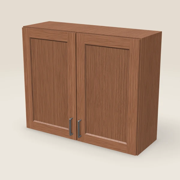 36" Wall Cabinet — 30" High, Double Door — Woodland Brown, 3D picture