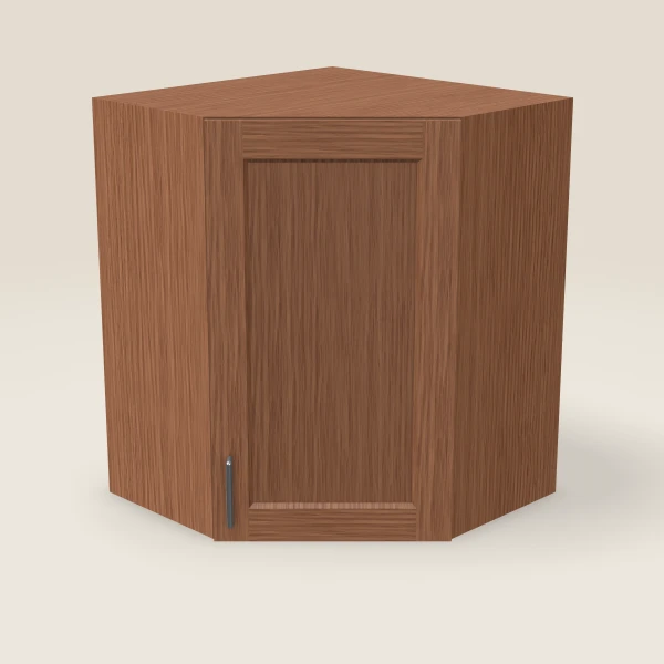 24" Wall Diagonal Corner — 30" High — Woodland Brown, 3D picture