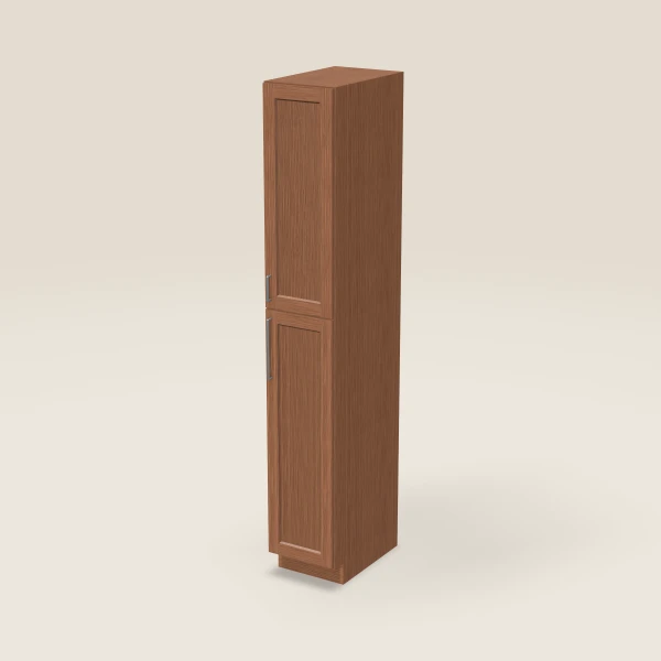 15" Wall Pantry — 96" High — Woodland Brown, 3D picture