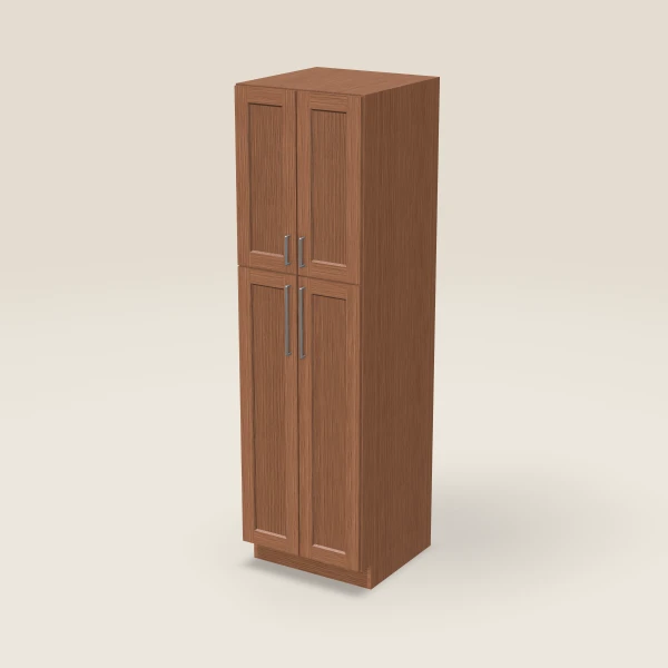 24" Wall Pantry — 84" High — Woodland Brown, 3D picture