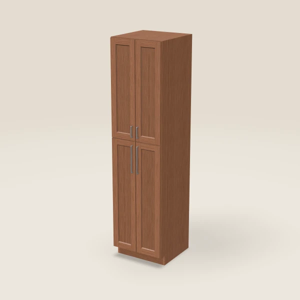 24" Wall Pantry — 96" High — Woodland Brown, 3D picture