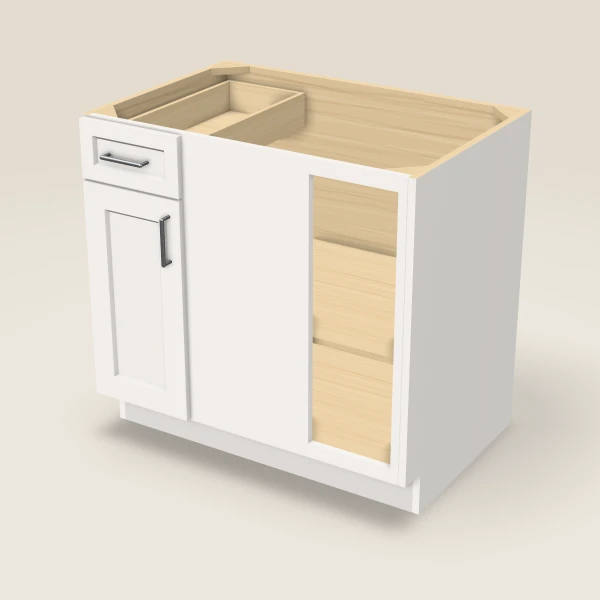Base Blind Corner — fills 39–42" — Ice White, 3D picture