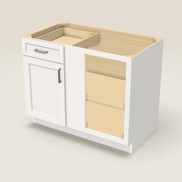 Base Blind Corner — fills 45–48" — Ice White, 3D picture