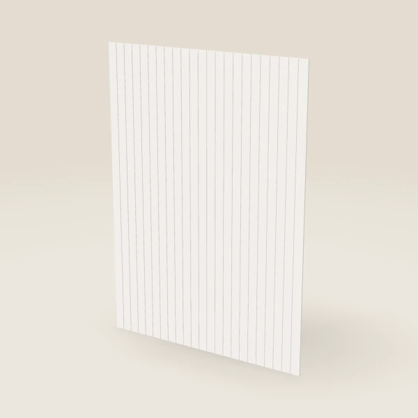 Beaded Board Panel — 48" × 34½", ¼" Thick — Ice White, 3D picture