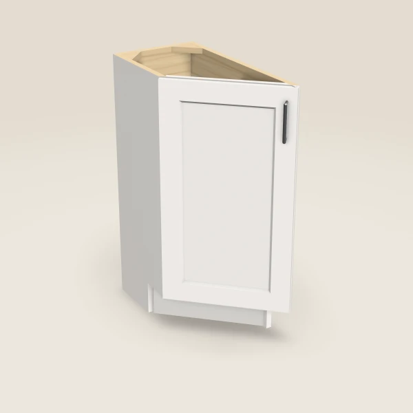 12" Base Transitional — Left — Ice White, 3D picture