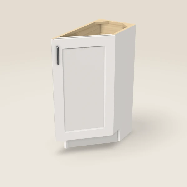 12" Base Transitional — Right — Ice White, 3D picture