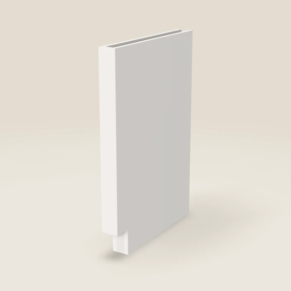 3" Boxed Column, Base — 34½" High, 24" Deep — Ice White, 3D picture