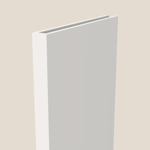 3" Boxed Column, Tall — 96" High, 27" Deep — Ice White, 3D picture